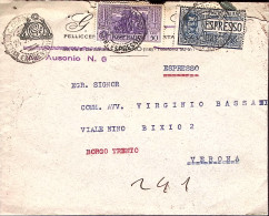 1932-GARIBALDI C.50 +Espresso Lire 1,25 Su Espresso Milano (24.9) - Storia Postale