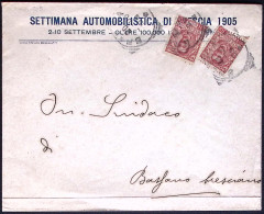 1905-lettera Con Intestazione A Stampa Settimana Automobilistica Di Brescia 2-10 - Poststempel