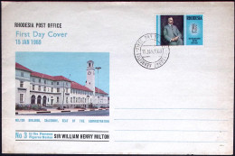 1969-Rodesia Sir William Henry Milton Su FDC - Autres & Non Classés