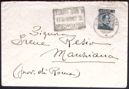 1920-annullo R. Nave Varese Su Lettera Affrancata 20 C. Su 15 C. Grigio Nero - Poststempel