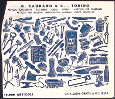 1951-testatina Caudano Coltellerie Torino Affr. L.25 Francobollo Sardo Isolato - 1946-60: Marcofilia