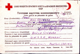 1946-CROCE ROSSA RUSSA Cartolina Franchigia Da Prigioniero Tedesco In Russia - Rotes Kreuz
