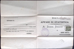 1889-municipio Di Sermide Affari Di Statistica Certificato Di Residenza Affr.1c. - Marcofilía