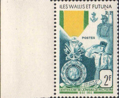 Wallis & Futuna Poste N** Yv:156 Mi:179 Centenaire De La Médaille Militaire Bord De Feuille - Nuevos