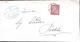 1877-SALO' C.2 (1.4) Su Piego Affrancato Cifra C.2 - Poststempel