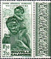 Wallis & Futuna Avion N** Yv:  1/2 Protection De L'enfance Indigène Surch WALLIS & FUTUNA Bord De Feuille - Unused Stamps