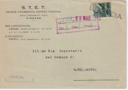 1946-BRESCIA SD In Transito Su Stampe Con Francobollo Non Obliterato - 1946-60: Marcofilia