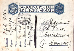 1943-R.NAVE ANDREA DORIA C.2 (3.9) Su Cartolina Franchigia Fori Spillo - Weltkrieg 1939-45