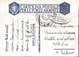 1940-DEPOSITO C.R.E.M. LA SPEZIA Ovale Su Cartolina Franchigia Piega Centrale - Weltkrieg 1939-45