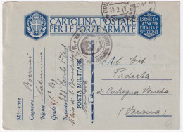 1941-MVSN/COMANDO COORTE TERRITORIALE Tondo Su Cartolina Franchigia - Marcophilie