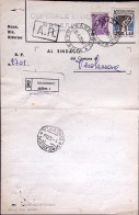 1958-X COSTITUZIONE Lire 60 + Siracusana Lire 2 Su Piego Raccomandato Manerbio ( - 1946-60: Poststempel