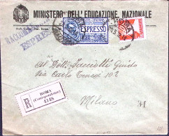 1932-Imperiale Lire 1,75 + Espresso Lire 1,25 Su Raccomandata Espresso Roma (28. - Marcophilie