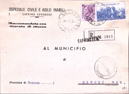 1960-GUERRA INDIPENDENZA Lire 60 +Siracusana Lire 25 Su Cartolina Raccomandata C - 1946-60: Marcofilia