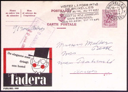1964-Belgio Intero Postale 2fr. Pubblicità Tadera - Covers & Documents