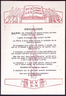 1940circa-Il Decalogo Del Milite Cartolina A Cura Dell'ufficio Storico Della Mil - Patriottisch