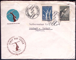 1947-Finlandia Giochi Sportivi + Erinnofilo Suurkisat Su Fdc - Lettres & Documents