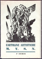 1943-Rarissima Fascetta Illustrata Della Milizia Cartoline Artistiche M.V.S.N.,  - Weltkrieg 1939-45