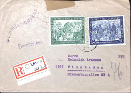1948-Germania DDR Raccomandata Affrancata Due Valori Fiera Di Lipsia Con Tre Chi - Storia Postale