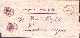 1879-CAMPIONE SENZA VALORE Fascetta Carta Pesante Affrancata Servizio Sopr.due C - Storia Postale