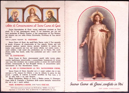 1940-cartolina Doppia Appello Per La Consacrazione Al S.Cuore Pro-soldati - Jezus