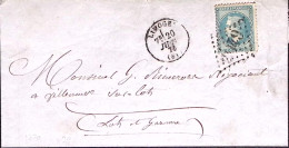 1870-Francia Lettera Con Testo Affrancata 20c. Annullo A Punti Limoges - Sonstige & Ohne Zuordnung