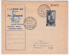 1951-I^Esposizione Filatelica Italo-Svizzera (29.4) Annullo Speciale Su Busta De - 1946-60: Poststempel