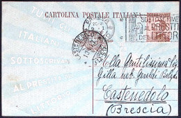 1927-Tutti Gli Italiani Sottoscrivano Al Prestito Del Littorio,annullo A Targhet - Poststempel