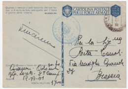 1943-RGT. ASSALTO Regia Aeronautica/BTG LORETO Tondo E Manoscritto Su Cartolina  - Marcophilie