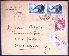 1949-Francia Raccomandata Con Affrancatura Multipla - Lettres & Documents