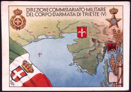 1941-Direzione Commissariato Corpo D'armata Di Trieste Illustratore Folo, Viaggi - Patriottisch