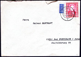 1950-Germania Lettera Affrancata 20+10pf. Frobel Isolato - Brieven En Documenten