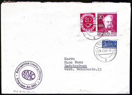 1953-Germania Mista Berlino Occupazione Affrancata Con Valori Gemelli Da 20pf. - Covers & Documents