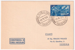 1948-TORINO Esposizione Filatelica Nazionale (12.10) Annullo Speciale Su Cartoli - 1946-60: Storia Postale