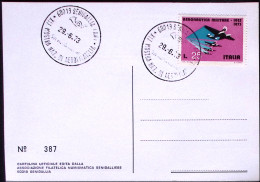 1973-cartolina Commemorativa Della XIX Mostra Nazionale Di Aerofilatelia Senigal - 1971-80: Poststempel