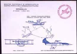 1973-cartolina Commemorativa Della XIX Mostra Aerofilatelia Di Senigallia - 1971-80: Marcophilie