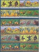 1977 GUINEE 604-21+ PA 116-33** Animaux, Singe, éléphant, Lion, Hippopotame, Côte 65.00 - Guinée (1958-...)