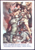 1942-CF "Due Sono Caduti" Dis. Boccasile Sponsorizzata Crema Nivea, Annullo Post - Guerre 1939-45