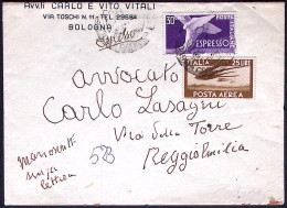 1949-raccomandata Con Dicitura A Penna Manoscritti Senza Lettera Affrancata Post - 1946-60: Poststempel
