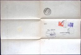 1948-piego Tra Sindaci Con Bollo  Ovale "Regie Poste Comune Di Porto Recanati" U - 1946-60: Storia Postale