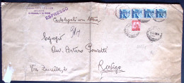 1949-grande Busta Espresso Con Dicitura Carte Legali Con Lettera Affrancata Stri - 1946-60: Poststempel