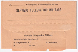 1915circa-SERVIZIO TELEGRAFICO MILITARE Modello B Nuovo - Marcophilie