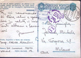 1943-Posta Militare/n.128 C.2 (4.2 Ultima Data Conosciuta RR) Su Cartolina Franc - Guerre 1939-45