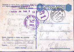 1943-Posta Militare/n.136 C.2 (2.5 Ultima Data Conosciuta) Su Cartolina Franchig - Guerra 1939-45