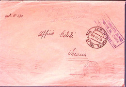 1940-Btg. VAL VENOSTA Cartella Viola E Manoscritto Su Busta Posta Militare N.207 - Guerra 1939-45