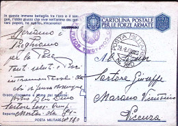 1943-Posta Militare/n.180 C.2 (28.8 Cat.Marchese P.ti 11) Su Cartolina Franchigi - Guerre 1939-45