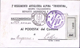 1941-Posta Militare/n.ro 201 C.2 (25.10) Su Piego Raccomandato - Weltkrieg 1939-45