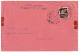 1942-Posta Militare N. 103 C.2 (23.10) Su Busta E Lineare II^Gruppo Valle/Battag - Marcophilia