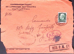 1945-NON P.M.179 Cartella Su Busta Indirizzata A Militare, Al Verso Posta Milita - War 1939-45