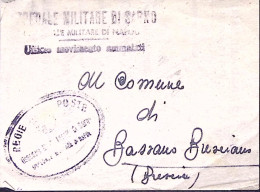 1942-OPEDALE MILITARE Di SARNO Ovale Su Piego (2.10) - Marcophilie