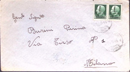1944-R.S.I. X^MAS Distaccamento Marina Fiume Manoscritto Al Verso Di Busta Affra - Guerra 1939-45